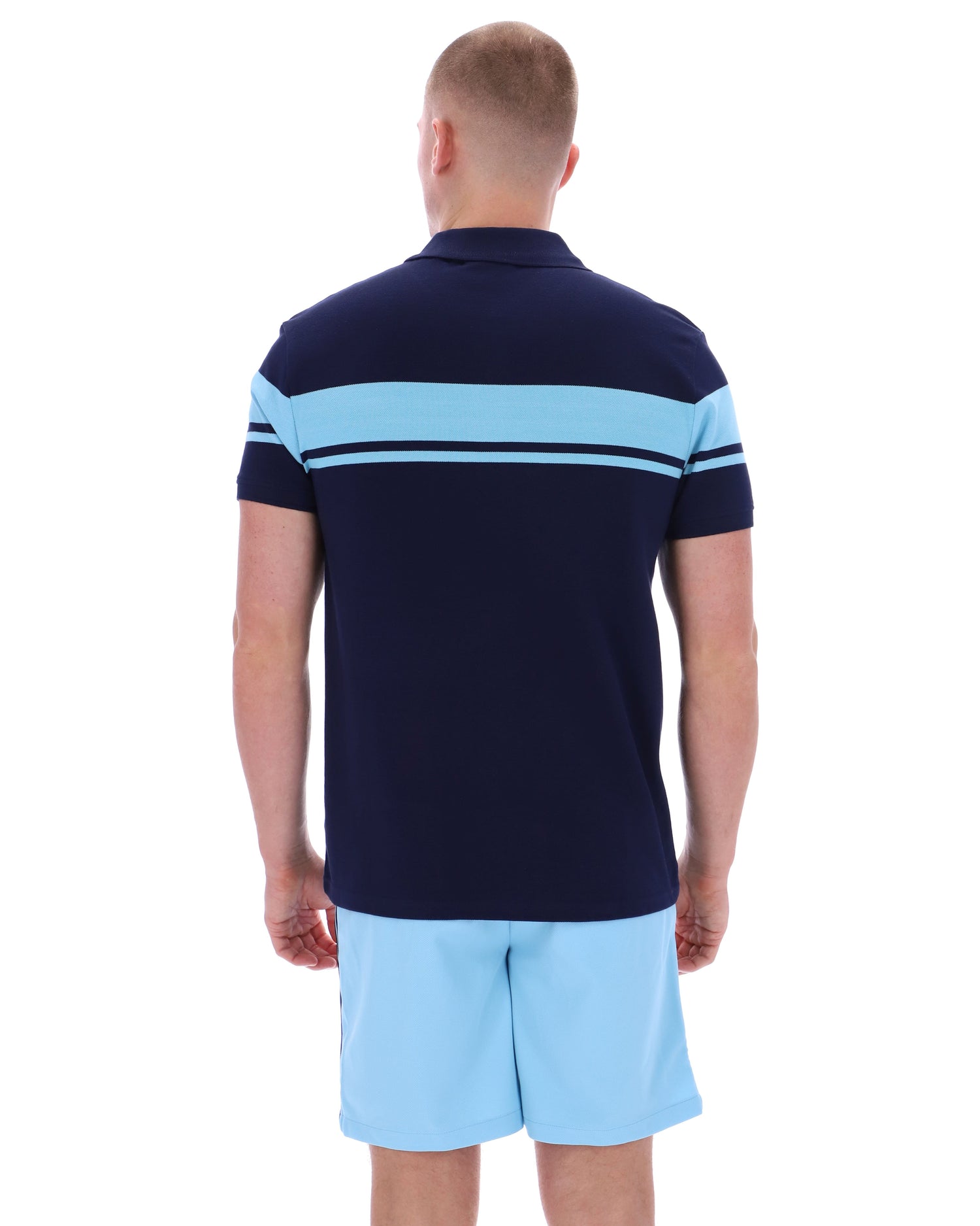 Young Line Polo Shirt in Martime Blue/Baltic Sea